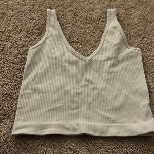 white cropped tank top